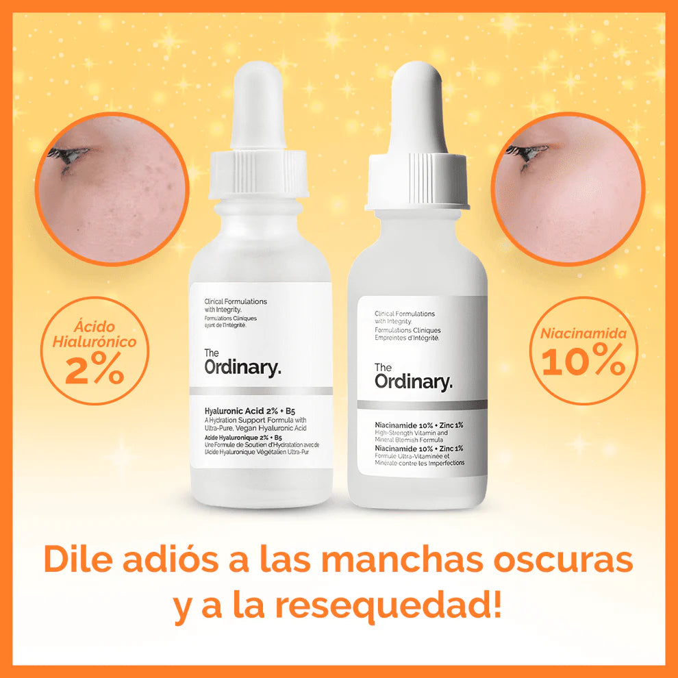 Combo The Ordinary: Ácido Hialurónico + Niacinamida - Envío Gratis