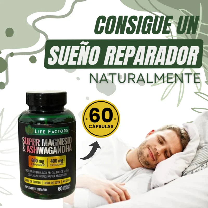 🏆 37 beneficios en 1 sola cápsula: Super Magnesio + Ashwagandha💊💯