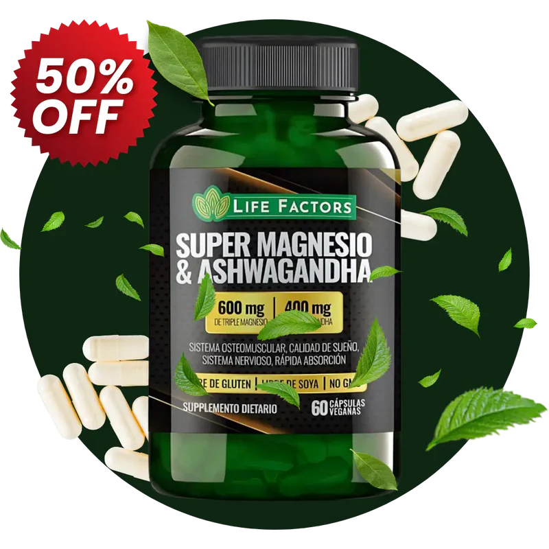 🏆 37 beneficios en 1 sola cápsula: Super Magnesio + Ashwagandha💊💯