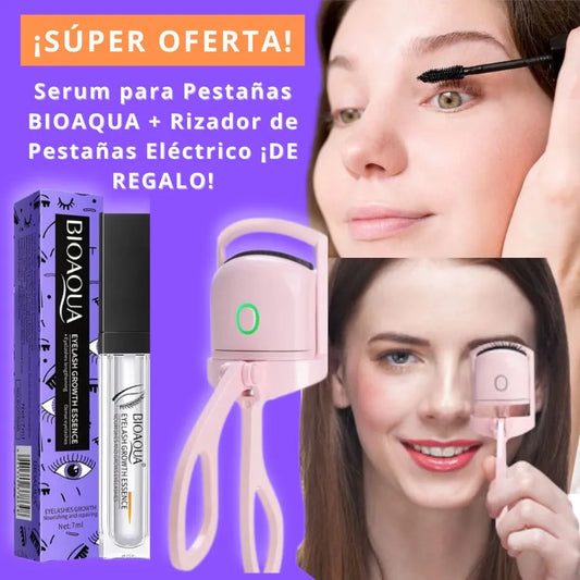 Sérum Alargador de Pestañas + Rizador de Pestañas Eléctrico ¡DE REGALO!