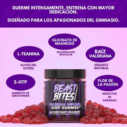 Beast Bites: Gomitas para Dorimir con Valeriana - Sueño Reparador