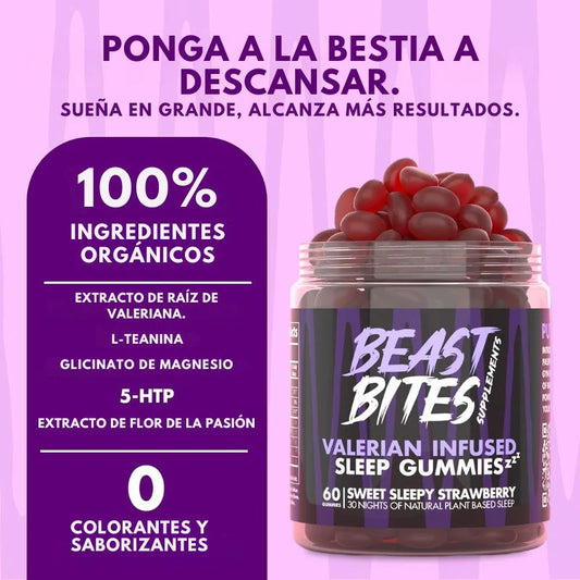Beast Bites: Gomitas para Dorimir con Valeriana - Sueño Reparador