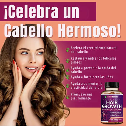 ¡HAIR GROWTH SÚPER OFERTA 2x1 - Logra un Cabello de Ensueño Desde los Primeros 7 Días!