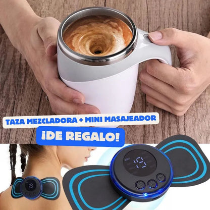 Taza Mezcladora Automatica + Mini Masajeador Portatil ¡DE REGALO!