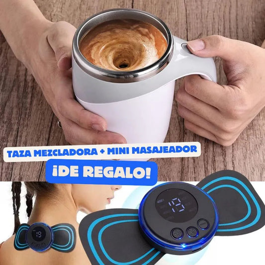 Taza Mezcladora Automatica + Mini Masajeador Portatil ¡DE REGALO!