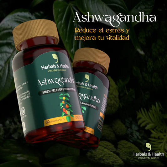 ASHWAGANDHA™ - Reduce el Estrés - Mejora el Sueño - Aumento la Energía - 60 Capsulas